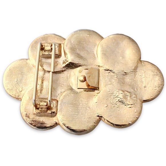 Vintage Roman Coin Belt Buckle Large Gold Tone Greco-Roman Hellenistic Style main image 2